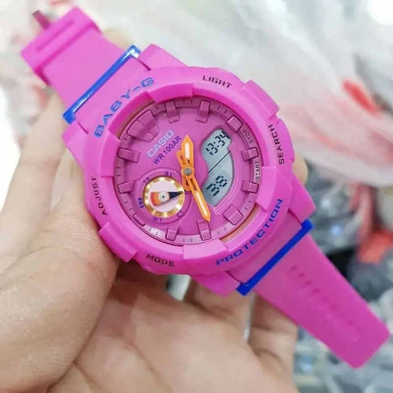 Casio Baby-G Pink Resin Strap Women Watch Bga-185Fs-4Adr-P 1
