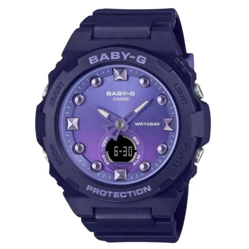 Casio Baby-G Purple Resin Strap Women Watch Bga-320-2Adr 1