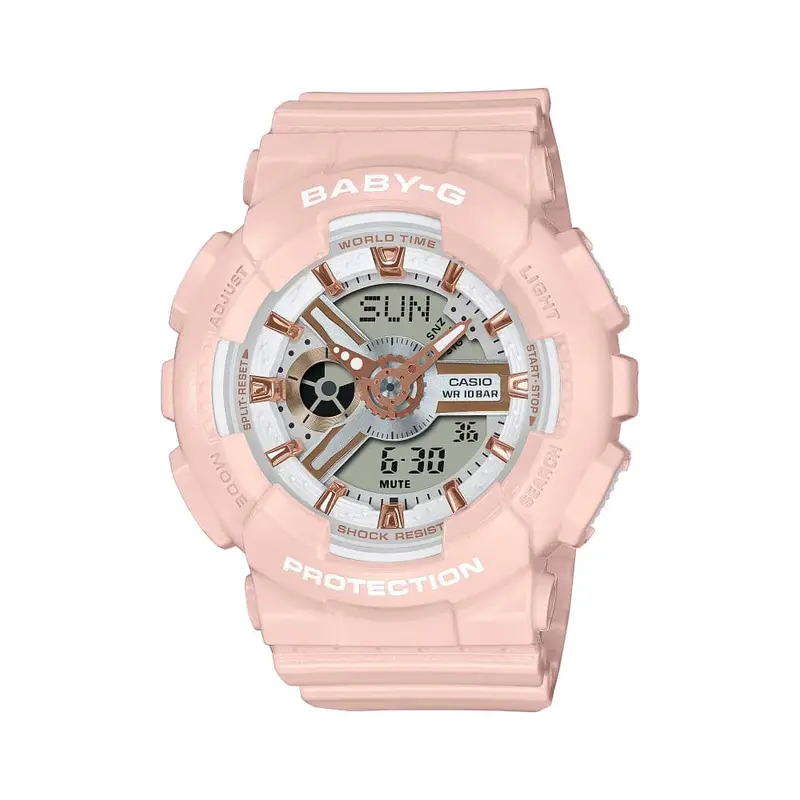 Casio Baby-G Rose Gold Dial And Pink Strap Women Watch Ba-110Xrg-4Adr 1