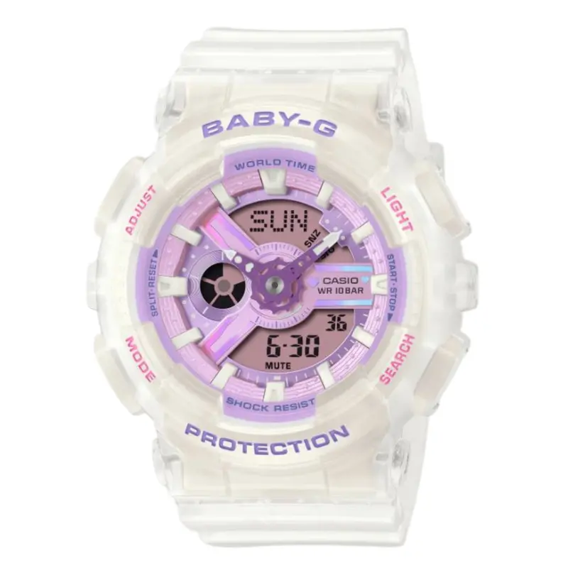 Casio Baby-G Transparent Resin Strap Women's Watch - Shock Resistant | Ba-110Ps-7Adr 1