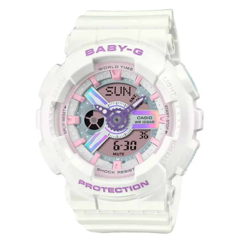 Casio Baby-G White Resin Strap Women Watch Ba-110Fh-7Adr 1