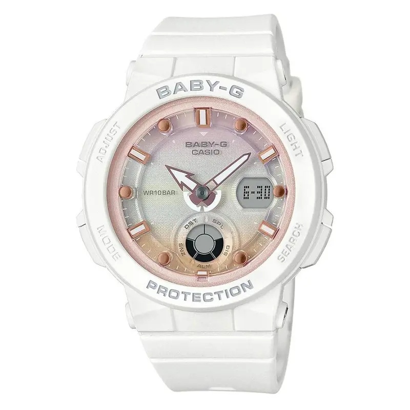 Casio Baby-G White Resin Strap Women Watch Bga-250-7A2dr-P 1