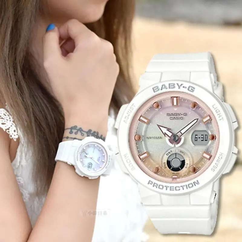 Casio Baby-G White Resin Strap Women Watch Bga-250-7A2dr-P 2