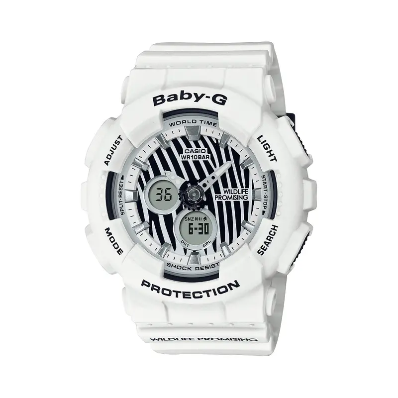 Casio Baby-G White Silicone Strap Men Watch Ba-120Wlp-7Adr-P 1