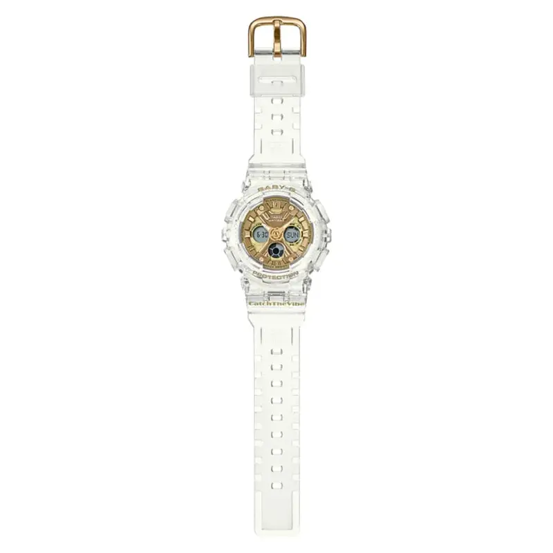 Casio Baby-G White Transparent Resin Strap Women Watch Ba-130Cvg-7Adr-P 2