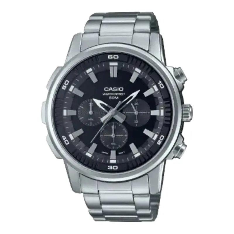 Casio Classic Chronograph Mtp-E505d-1Avdf-P Stainless Steel Men Watch 1