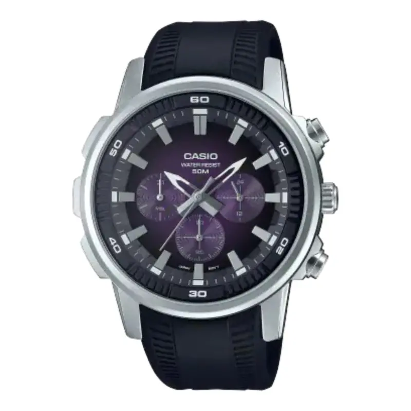 Casio Classic Mtp-E505-6Avdf-P Black Rubber Men Watch 1