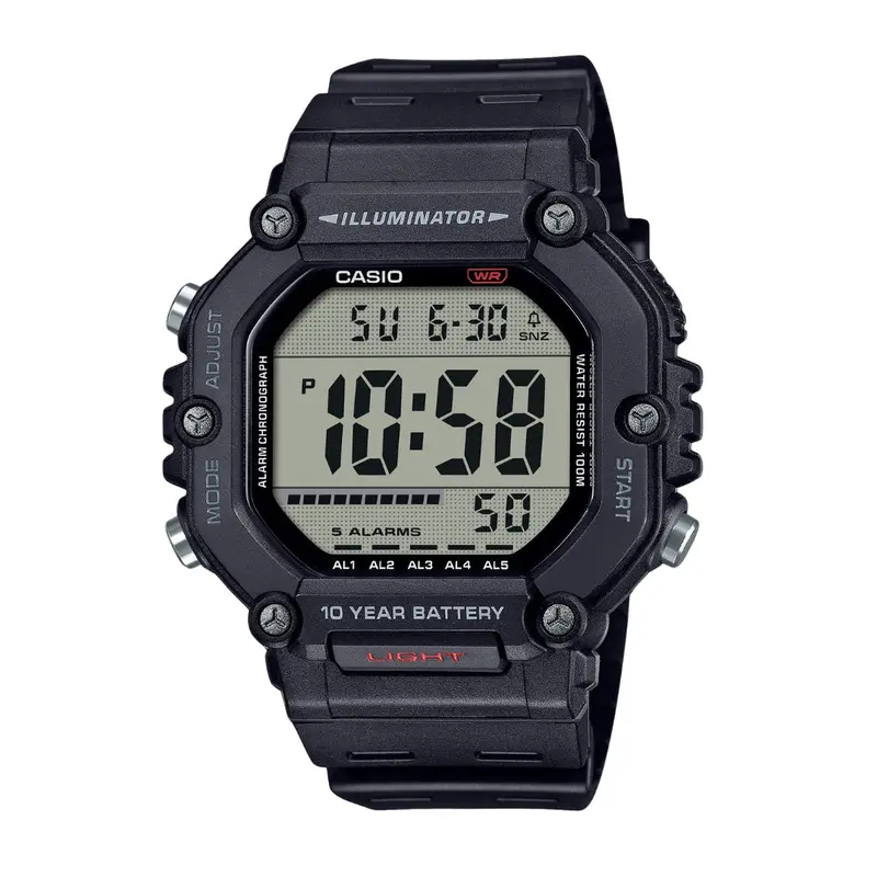 Casio Digital Ae-1600H Series Sporty Resin Band Watch 1