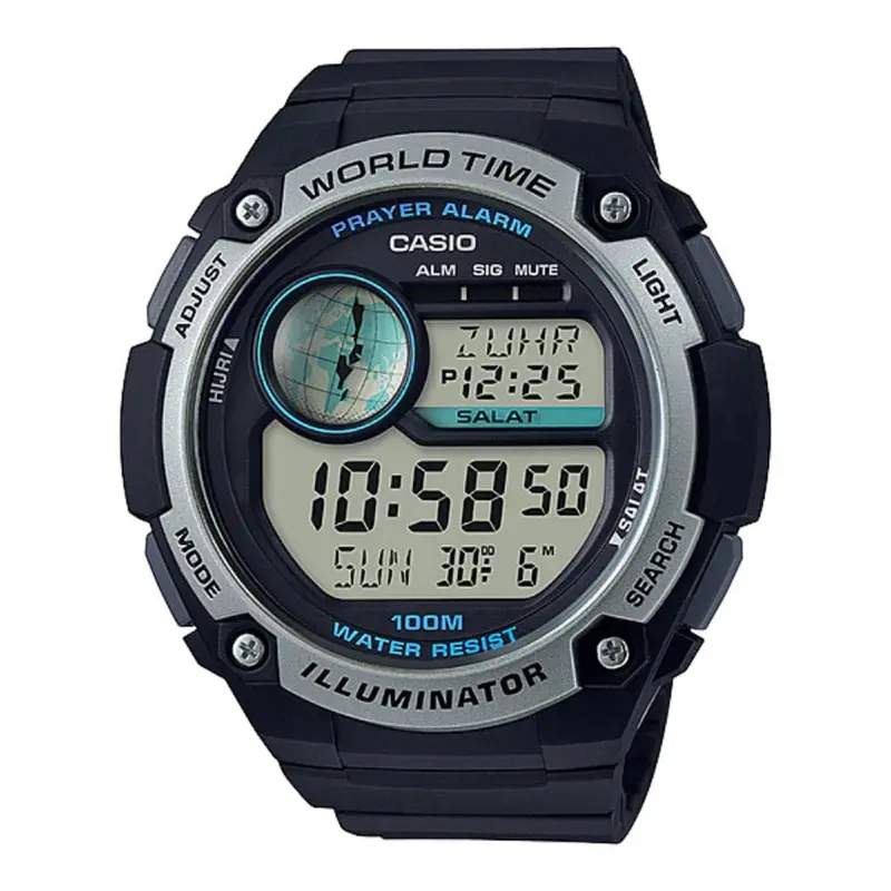 Casio Digital Cpa-100-1Avdf-P Black Resin Strap Men's Watch 1
