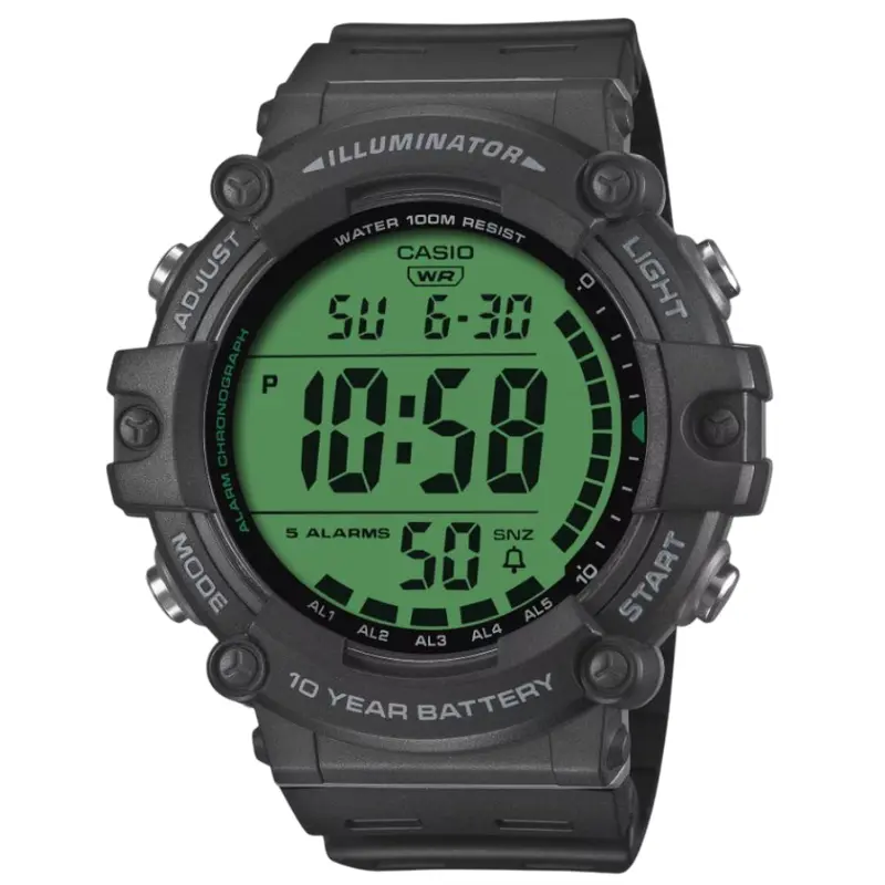 Casio Digital Grey Resin Strap Men's Watch Ae-1500Whc With P Series 2