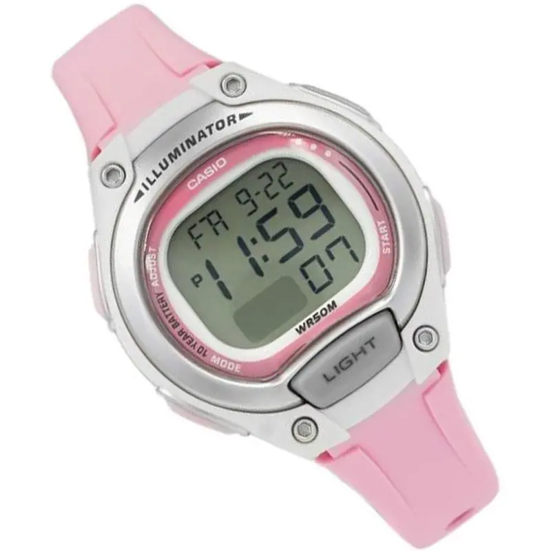 Casio Digital Lw-203-4Avdf-P Pink Resin Strap Kid Girls 2