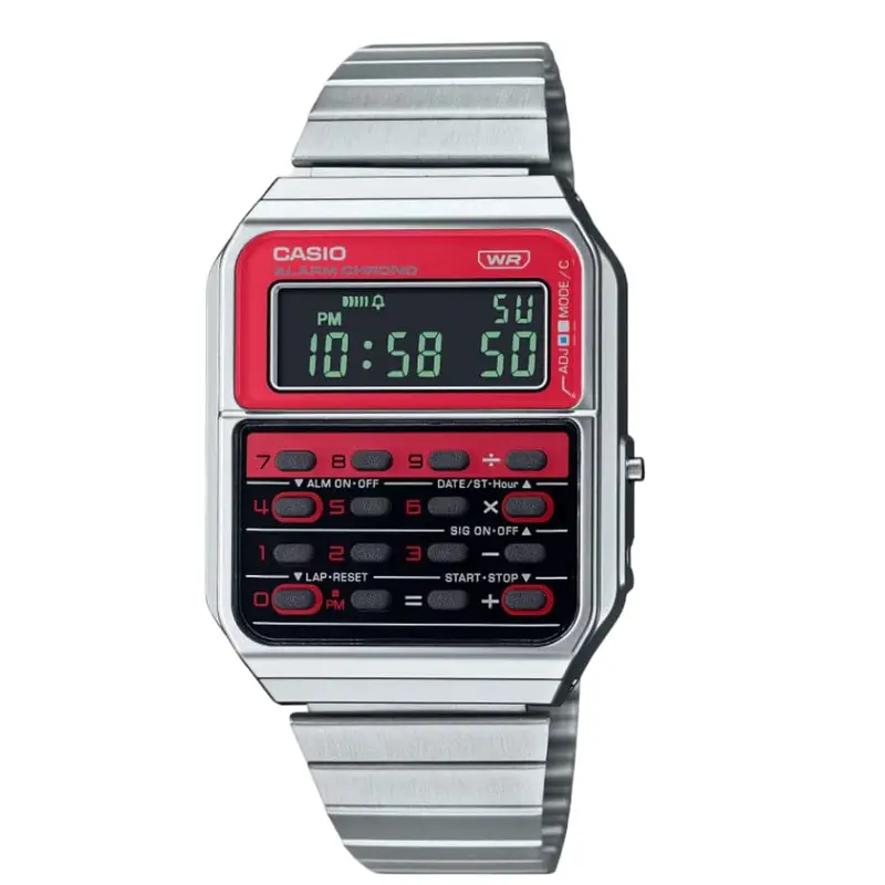 Casio Digital Silver Stainless Steel Strap Men Watch Ca-500We-4Bdf-P 2