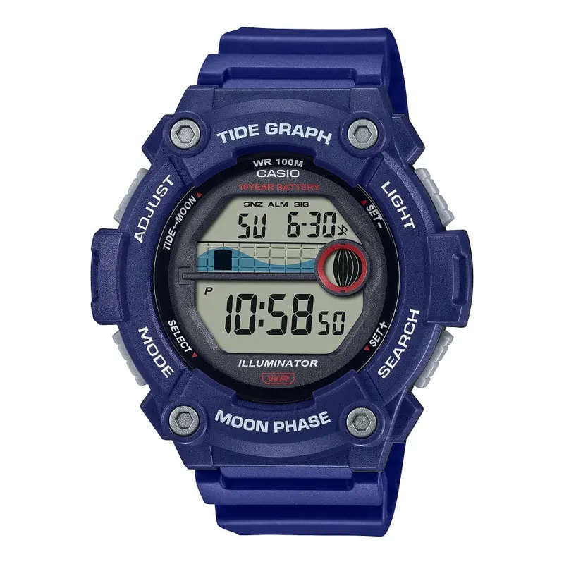 Casio Digital Sporty Blue Resin Men's Watch Ws-1300H-2Avdf-P 1