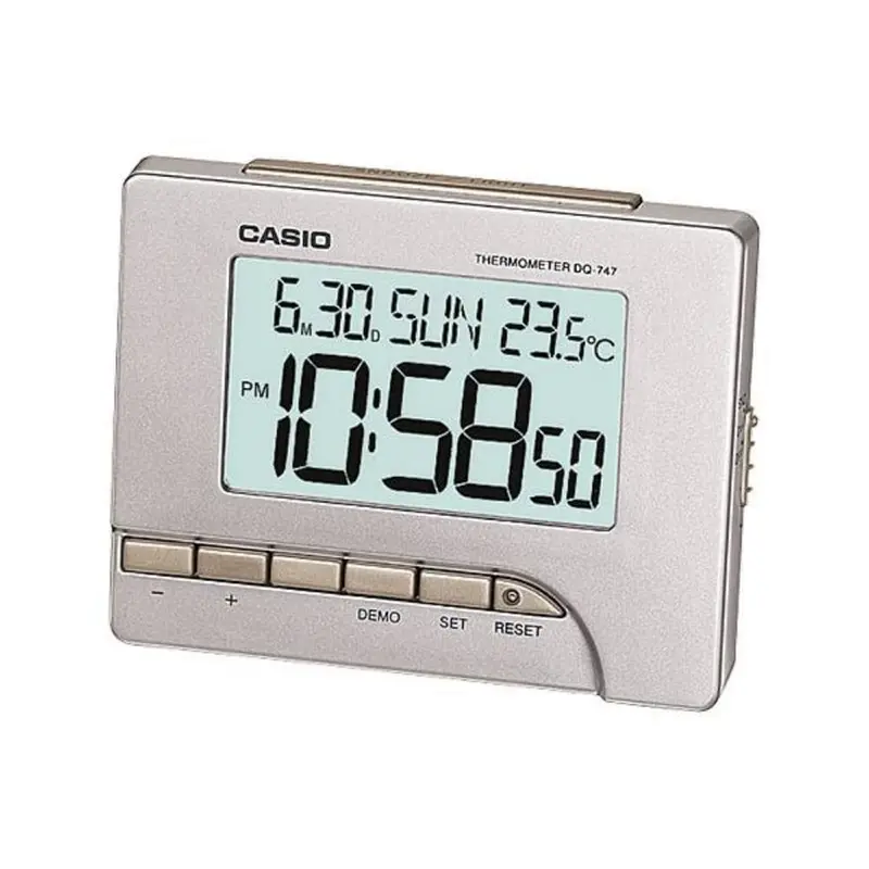 Casio Digital Wake Up Timer Clock Dq-747-8Dr-P 1
