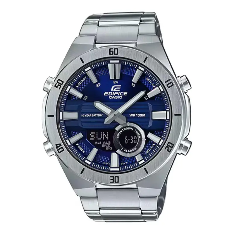 Casio Edifice Analog-Digital Blue Dial Stainless Steel Men's Watch Efa-110D-2Avdf 1