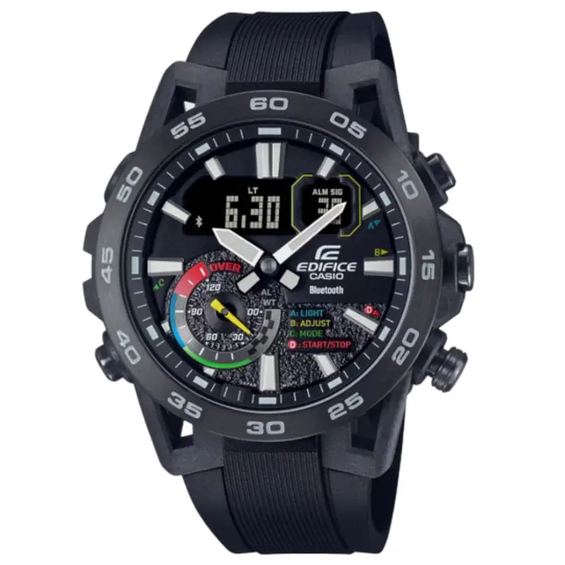 Casio Edifice Black Dial And Resin Strap Men Watch Ecb-40Mp-1Adf 1