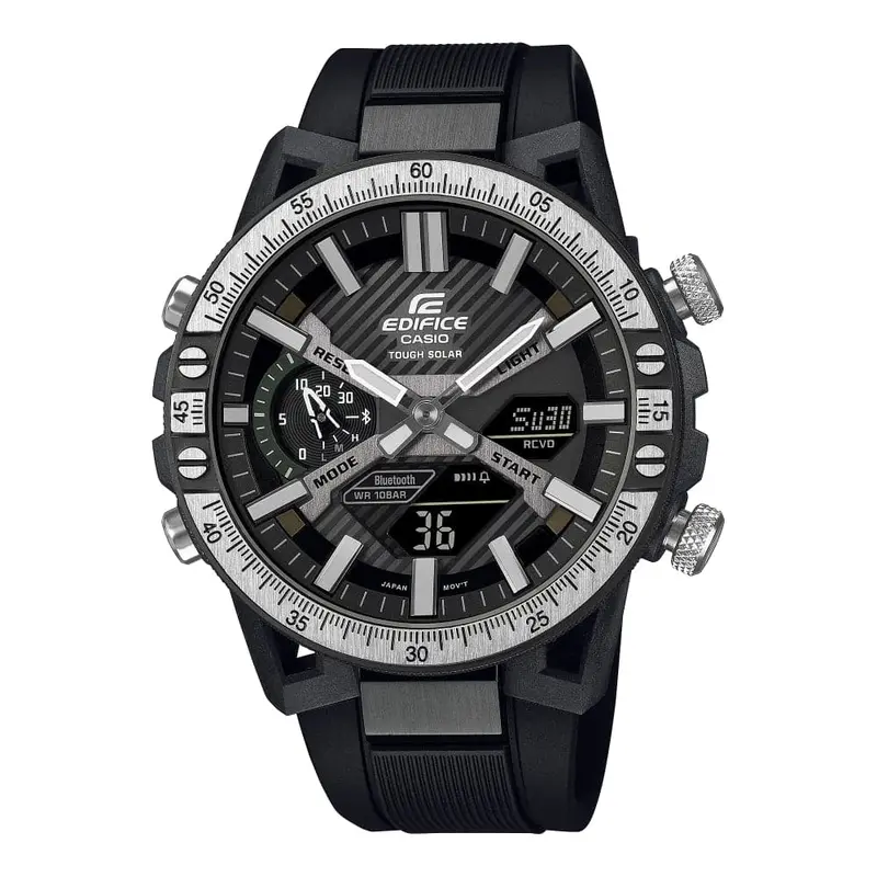 Casio Edifice Black Dial Resin Strap Men Watch Ecb-2000Tp-1Avdf-P 1