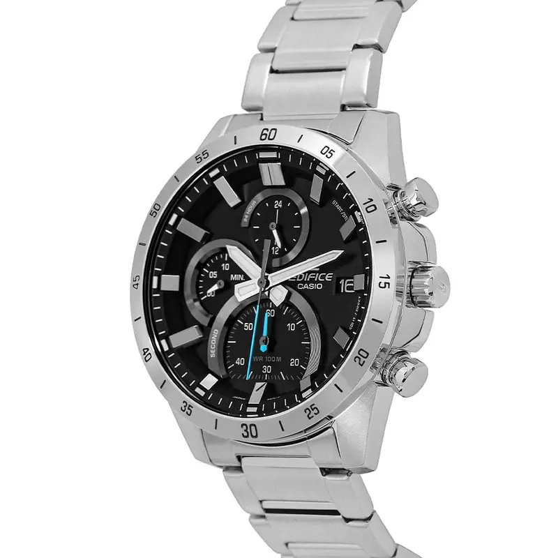 Casio Edifice Black Dial Silver Stainless Steel Strap Men Watch Efr-571D-1Avudf-P 2