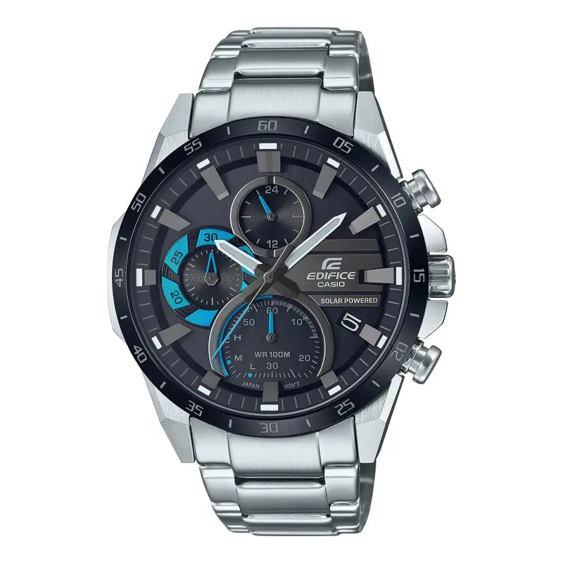 Casio Edifice Black Dial Silver Stainless Steel Strap Men Watch Eqs-940Db-1Bvudf 1