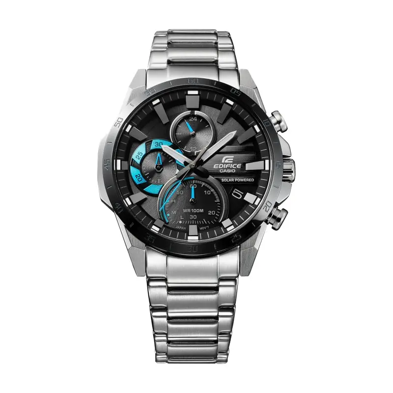 Casio Edifice Black Dial Silver Stainless Steel Strap Men Watch Eqs-940Db-1Bvudf 2