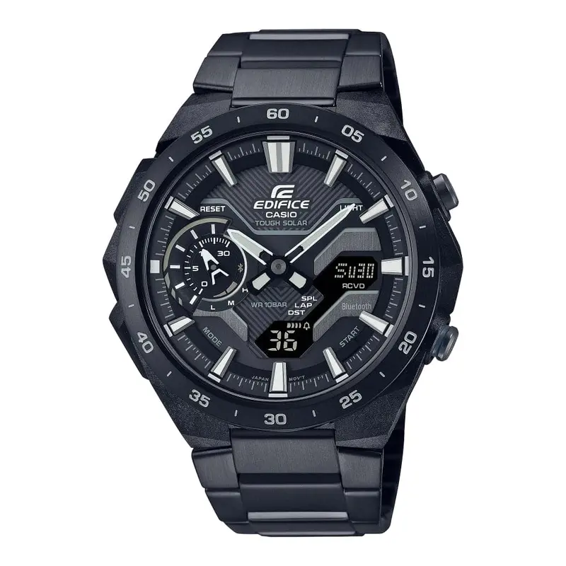 Casio Edifice Black Dial & Stainless Steel Strap Men Watch Ecb-2200Dc-1Adf-P 1