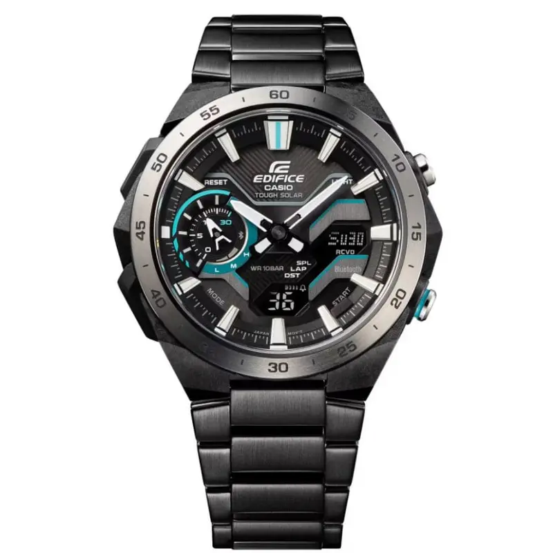 Casio Edifice Black Dial Stainless Steel Strap Men Watch Ecb-2200Dd-1Adf-P 2