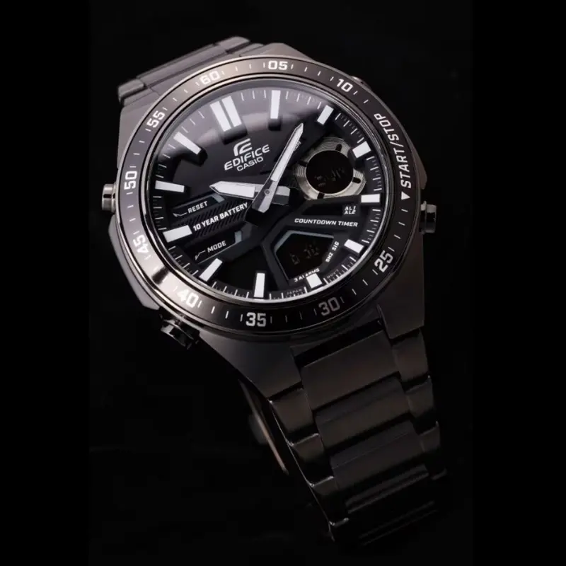 Casio Edifice Black Dial Stainless Steel Strap Men Watch Efv-C110dc-1Adf-P 2