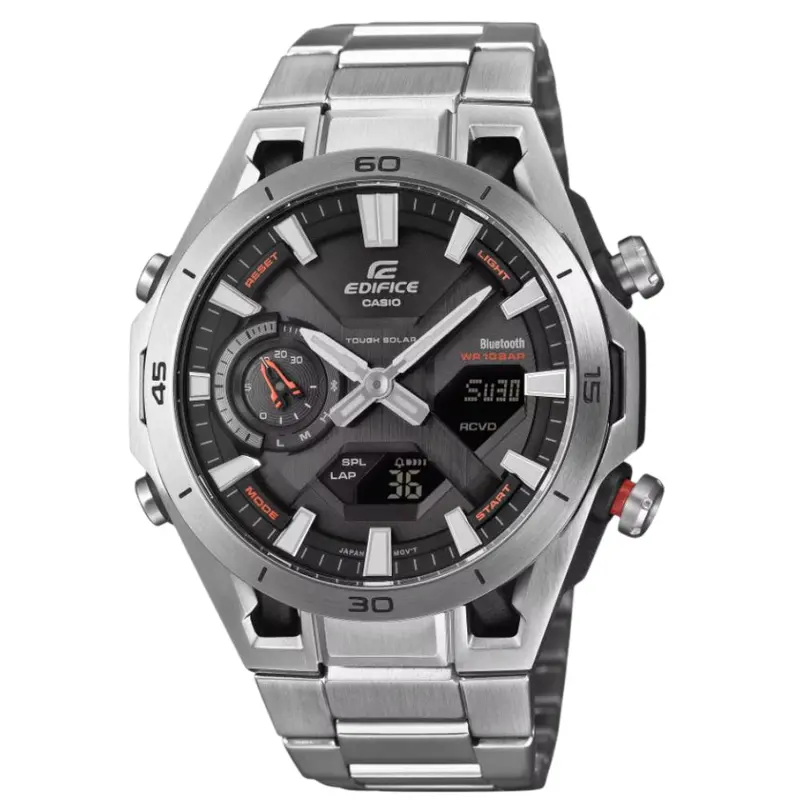 Casio Edifice Black Dial Stainless Steel Strap Men's Watch - Mobile Link | Ecb-2300D-1Adf 1