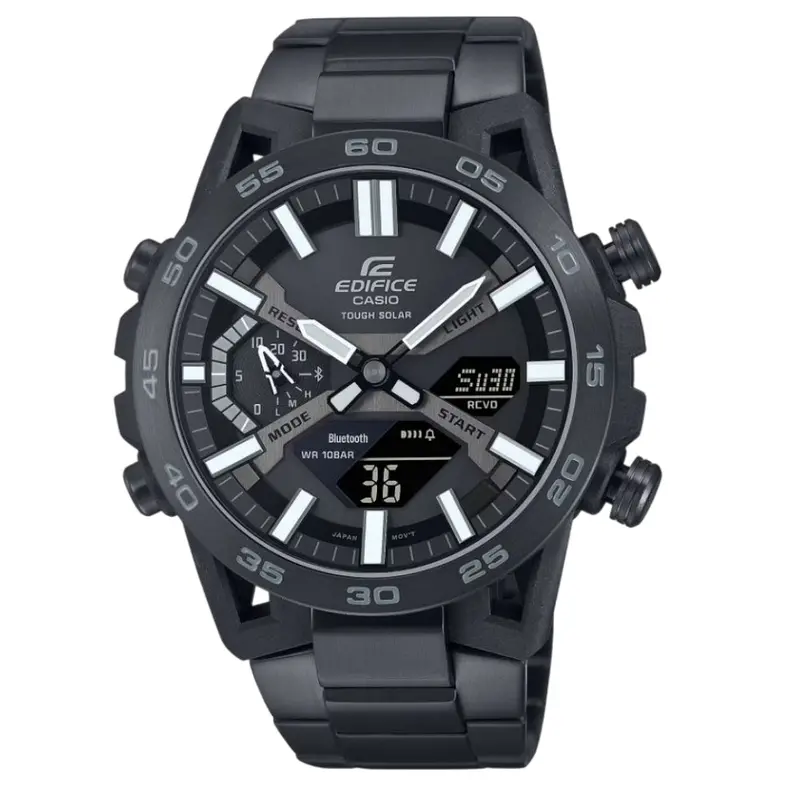 Casio Edifice Black Stainless Steel Strap Men Watch Ecb-2000Dc-1Bdf 1