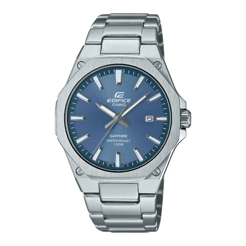 Casio Edifice Blue Dial Silver Stainless Steel Strap Men Watch Efr-S108d-2Avudf-P 1