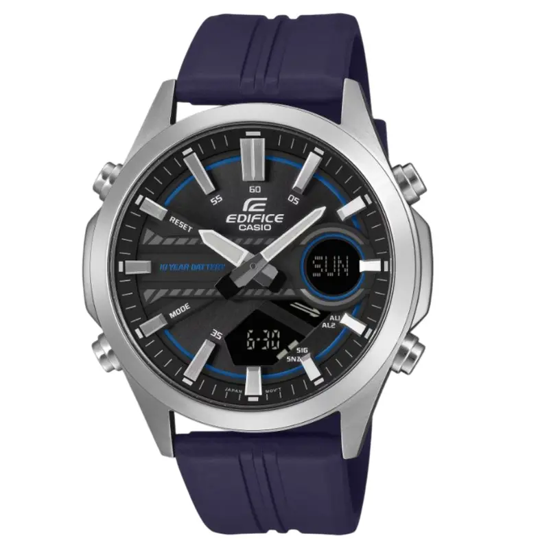 Casio Edifice Blue Resin Strap Men Watch Efv-C120p-1A2df 1