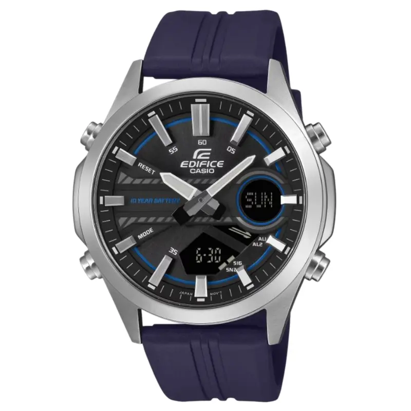 Casio Edifice Blue Resin Strap Men Watch Efv-C120p-1A2dr-P 1