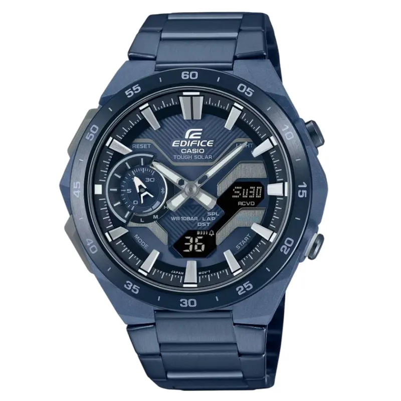 Casio Edifice Blue Stainless Steel Strap Men Watch Ecb-2200Cb-2Adf 1