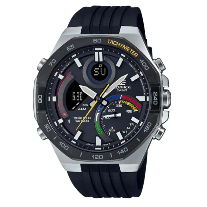 Casio Edifice Chronograph Black Dial Resin Strap Men Watch Ecb-950Mp-1Adf 1