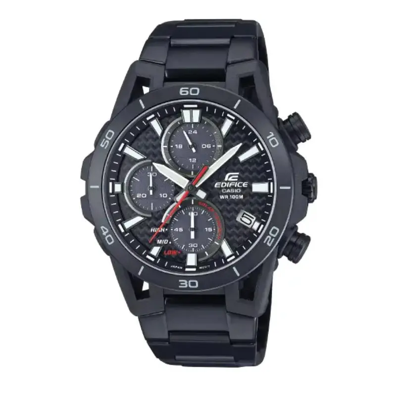 Casio Edifice Chronograph Black Stainless Steel Analog Men's Watch Eqs-960Dc-1Avudf 1