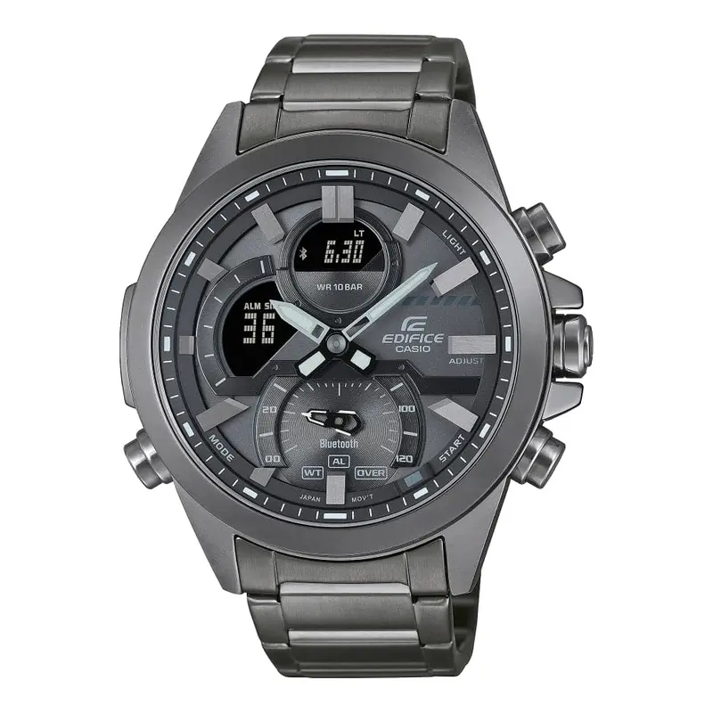 Casio Edifice Chronograph Gray Dial Stainless Steel Strap Men Watch Ecb-30Dc-1Bdf-P 1