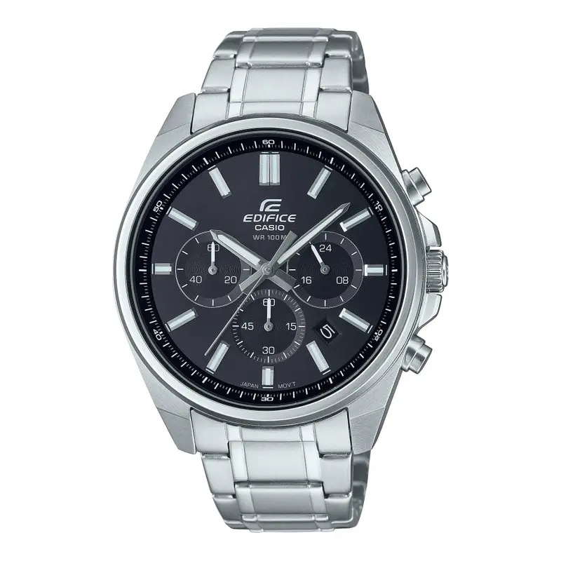 Casio Edifice Chronograph Silver Stainless Steel Men Watch Efv-650D-1Avudf 1