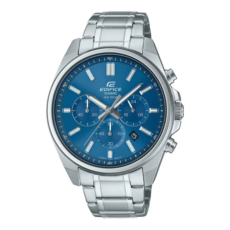 Casio Edifice Chronograph Silver Stainless Steel Men Watch Efv-650D-2Avudf-P 1