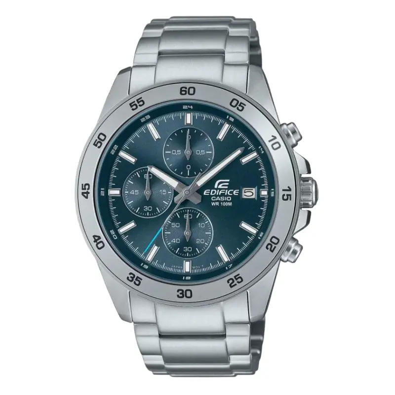 Casio Edifice Chronograph Silver Stainless Steel Strap Men Watch Efr-526D-2Avudf 1