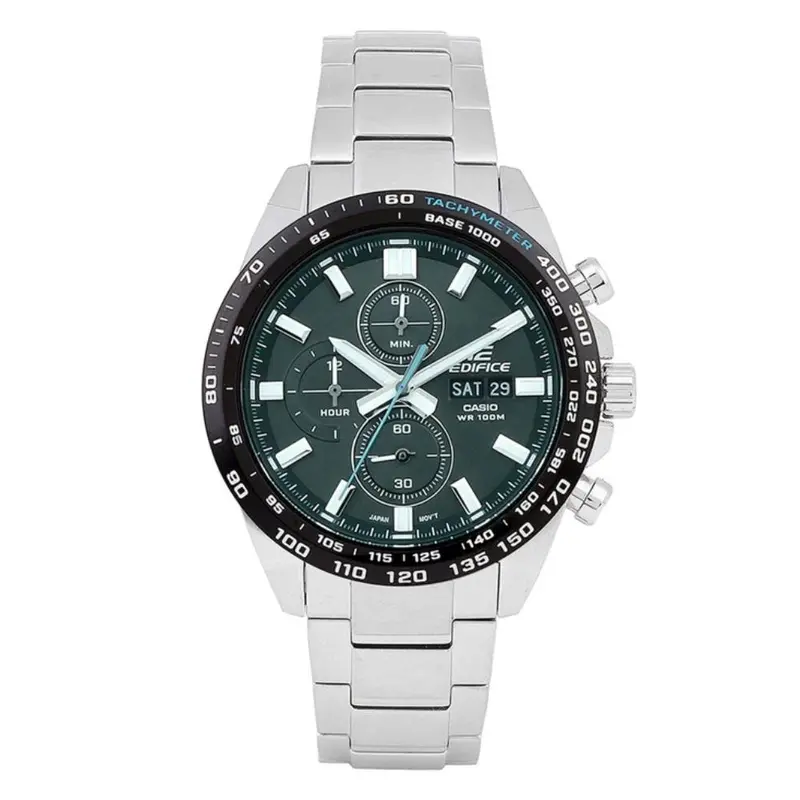 Casio Edifice Chronograph Silver Stainless Steel Strap Men Watch Efr-574Db-3Avudf-P 1