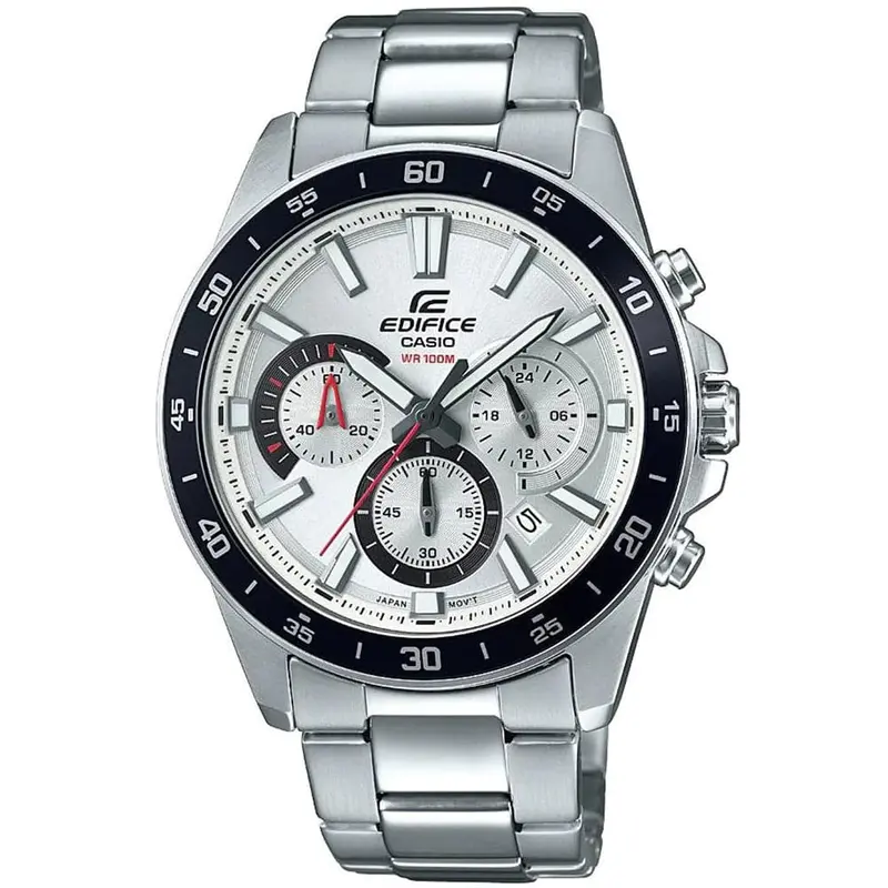 Casio Edifice Chronograph Silver Stainless Steel Strap Men Watch Efv-570D-7Avudf-P 1