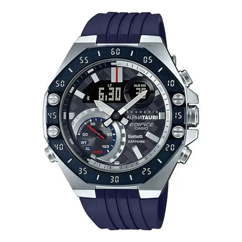 Casio Edifice Ecb-10At-1Adr Blue Silicone Strap Men's Watch 1