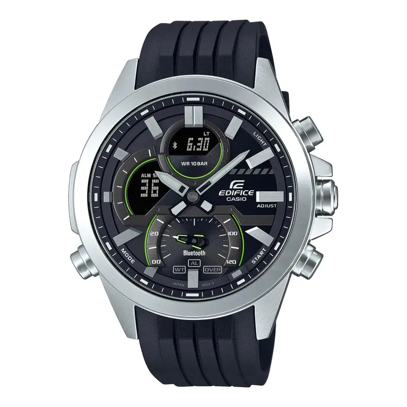 Casio Edifice Ecb-30P-1Adf-P Black Resin Strap Men Watch 1