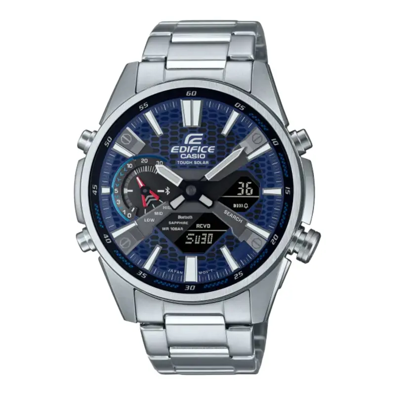 Casio Edifice Ecb-S100d-2Adf-P Blue Dial Stainless Steel Bracelet Strap Men's Watch 1