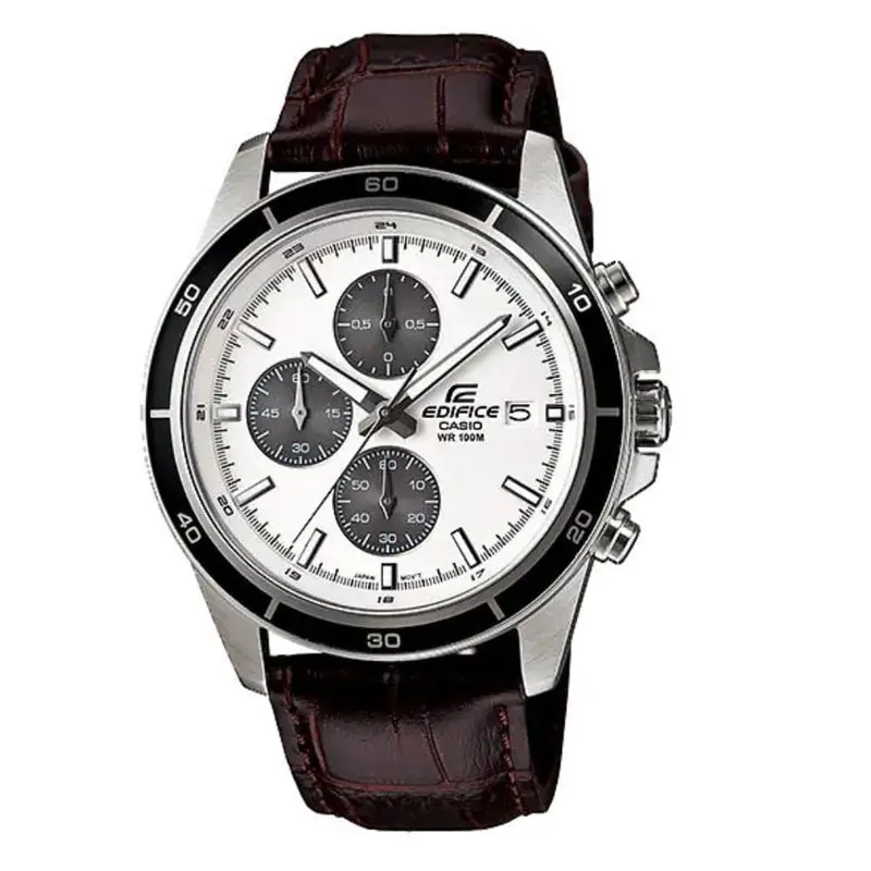 Casio Edifice Efr-526L-7Avudf-P Brown Leather Men Watch 1