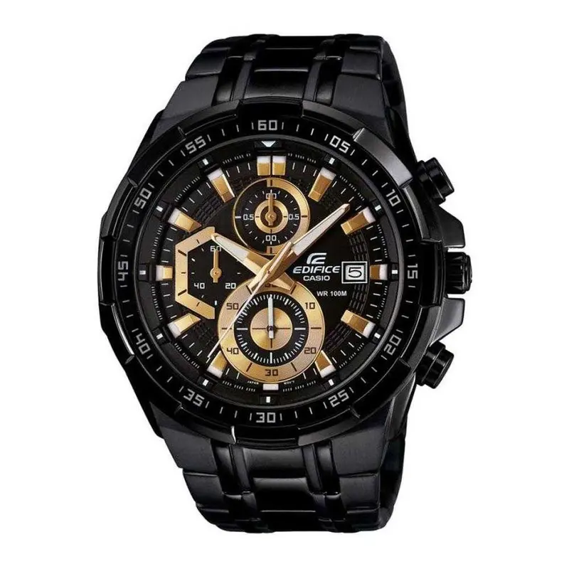 Casio Edifice Efr-539Bk-1Avudf Chronograph Black Stainless Steel Men's Watch 1