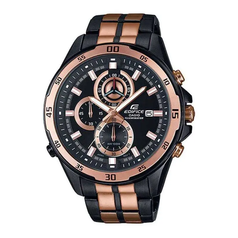 Casio Edifice Efr-547Bkg-1Avudf Chronograph Two Tone Stainless Steel Men's Watch 1