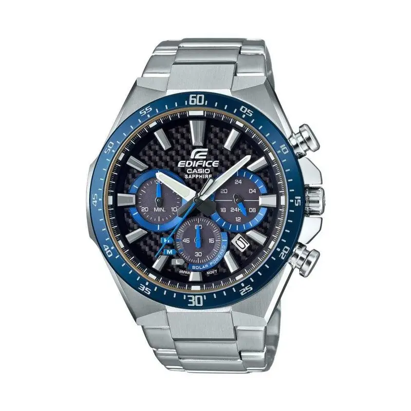 Casio Edifice Efs-S520cdb-1Buef Chronograph Silver Stainless Steel Men's Watch 1