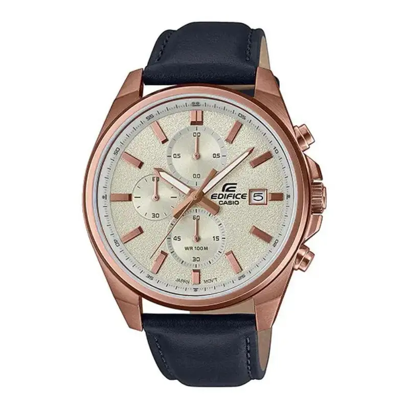 Casio Edifice Efv-610Cl-7Avudf-P Blue Leather Men Watch 1