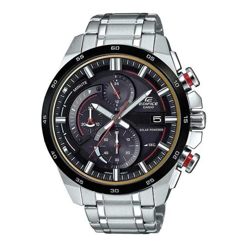 Casio Edifice Eqs-600Db-1A4udf 3-Hand Analog Silver Stainless Steel Men's Watch 1